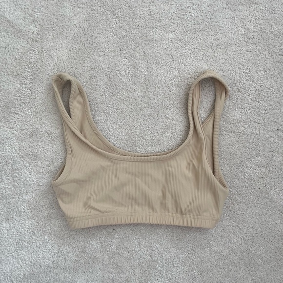 Edikted Tops - Edikted ribbed crop top cream